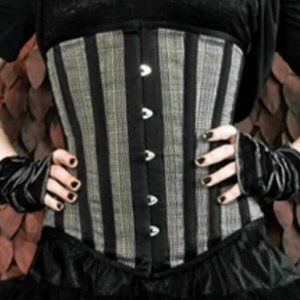 Heavy Red 3XL Plaid Underbust Corset